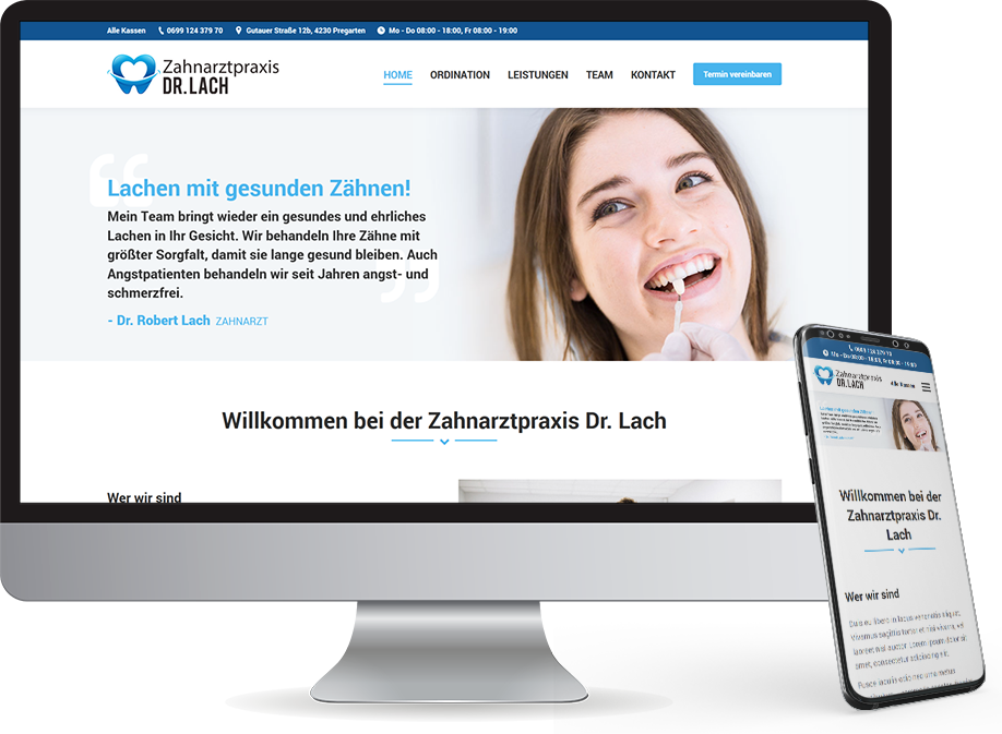 Homepage für Zahnarzt